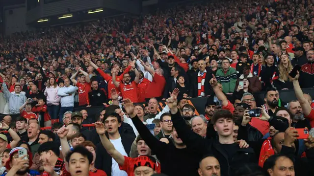 Manchester United fans against Athletic Bilbao