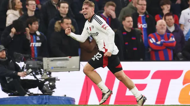 Emile Smith Rowe celebrates scoring