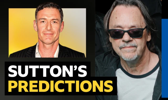 Sutton's predictions graphic with UB40 drummer Jimmy Brown