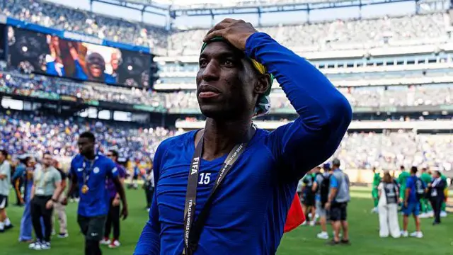 Nicolas Jackson looks on after winning Club World Cup with Chelsea