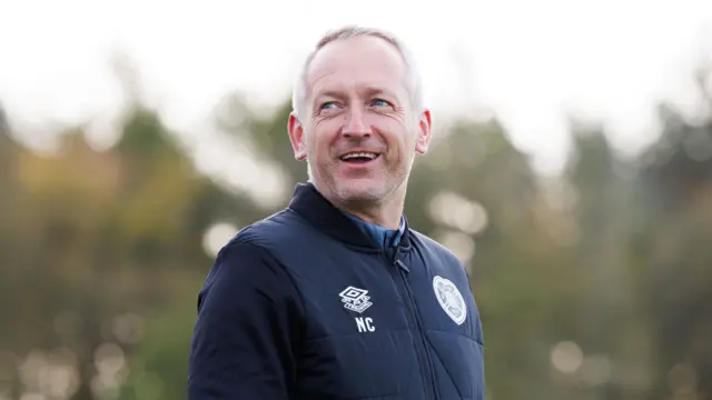 Neil Critchley in Hearts training