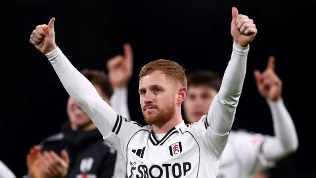  Harrison Reed of Fulham greets the fans