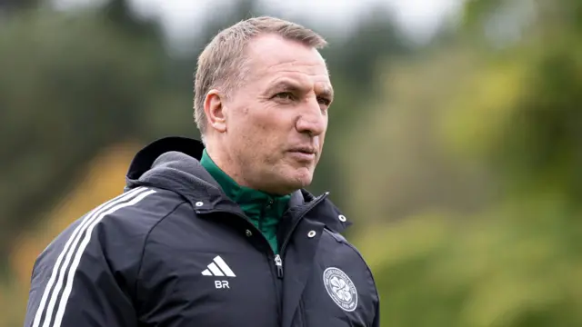 Brendan Rodgers in Celtic training