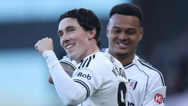 Harry Wilson of Fulham celebrates after scoring 