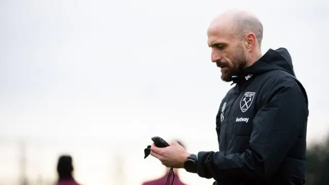 Bruno Saltor during West Ham training