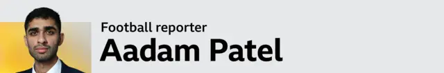 BBC Sport football reporter Aadam Patel byline banner