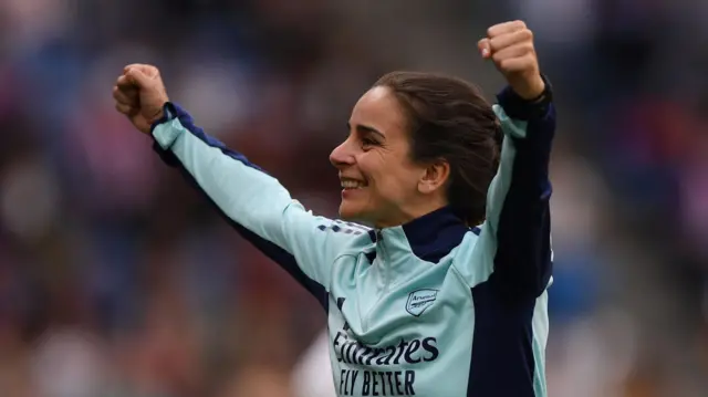 Renee Slegers celebrates