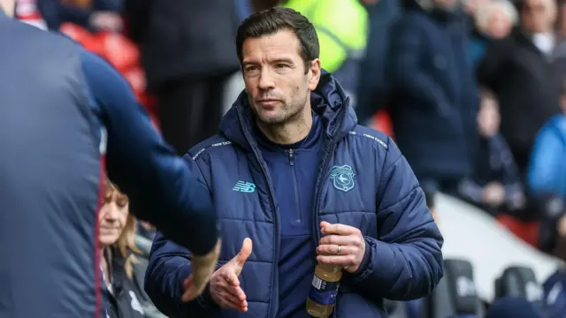 Cardiff manager Brian Barry-Murphy during his sides 4-0 win away at Doncaster Rovers on Saturday