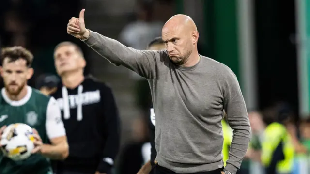 Hibs head coach David Gray