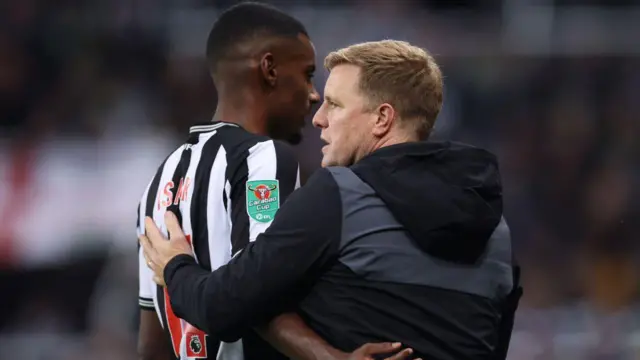 Eddie Howe and Alexander Isak