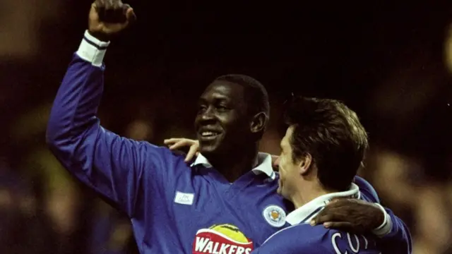 Emile Heskey in action for Leicester City