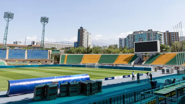 General view of Central Stadium in Almaty