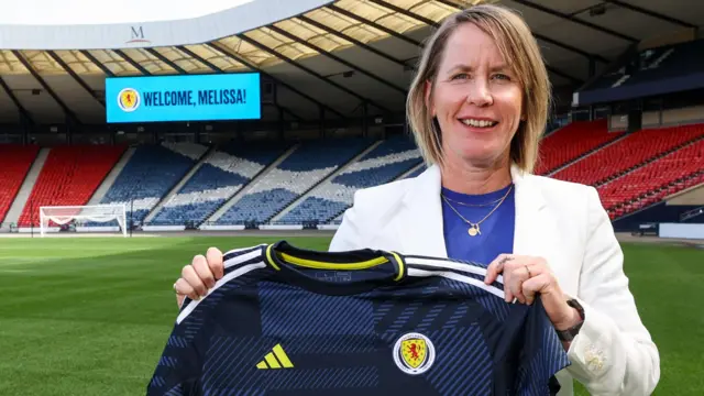  New Scotland Women's National Team head coach Melissa Andreatta is unveiled to the media at Hampden Park