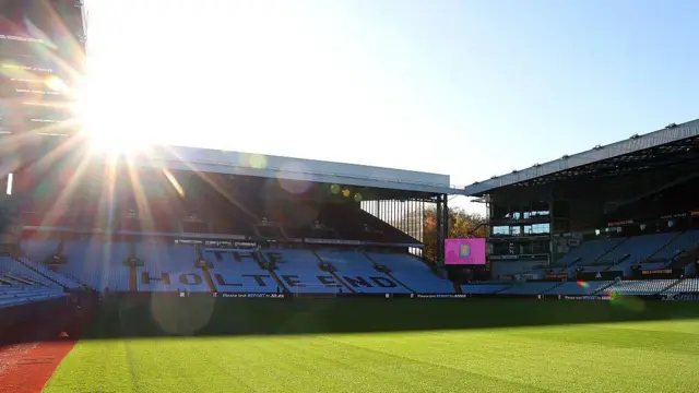 The inside of Villa Park