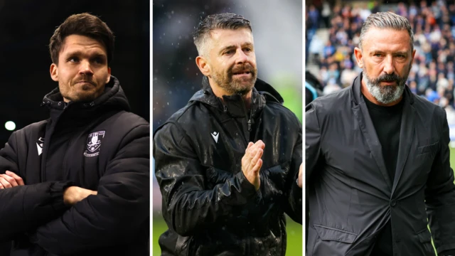 Danny Rohl, Stephen Robinson and Derek McInnes