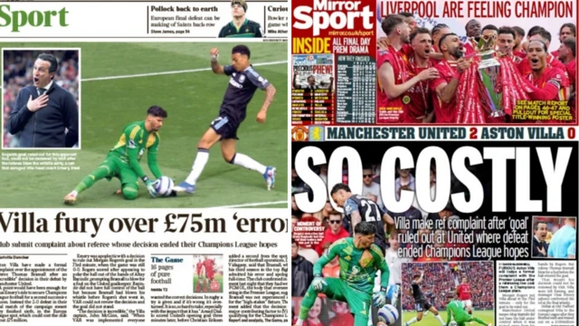 The Times and The Mirror back pages