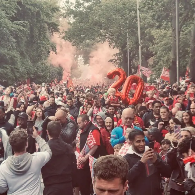 Scenes from Liverpool's title parade