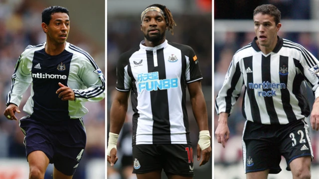 Nolberto Solano, Allan Saint-Maximin and Laurent Robert 