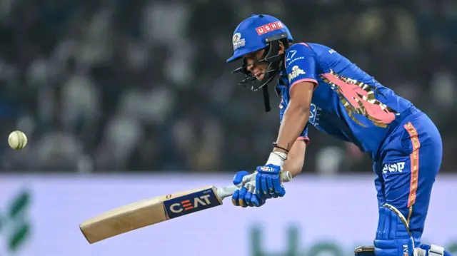 Harmanpreet Kaur batting for Mumbai Indians