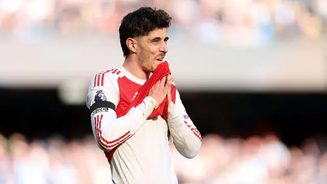 Kai Havertz of Arsenal looks dejected.