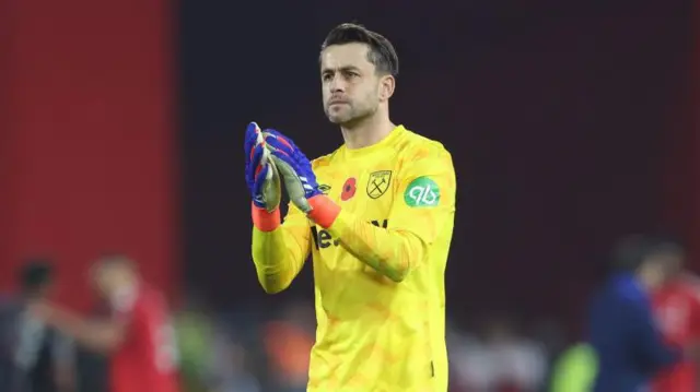 Lukasz Fabianski playing for West Ham