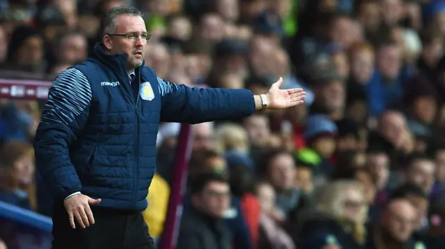 Paul Lambert on the touchline while manager of Aston Villa