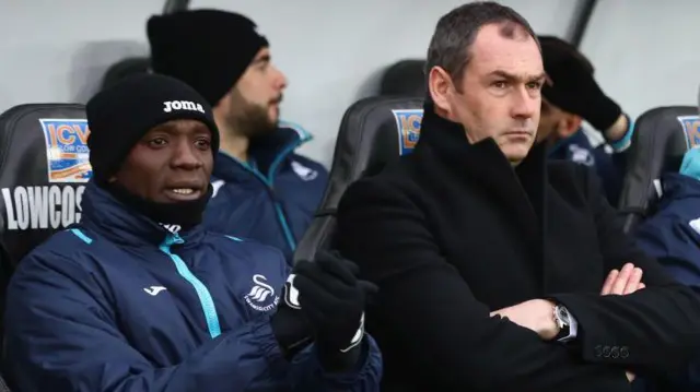 Claude Makelele and Paul Clement together in their Swansea days 