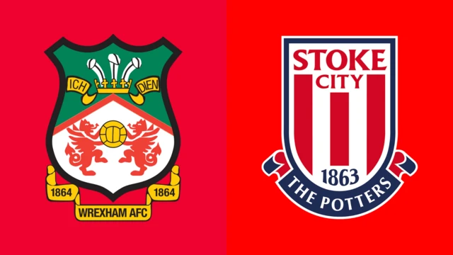 Wrexham and Stoke City club badges