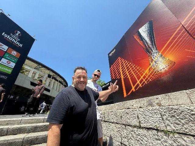 Aficionados en Estambul para la final de la Europa League del Aston Villa.