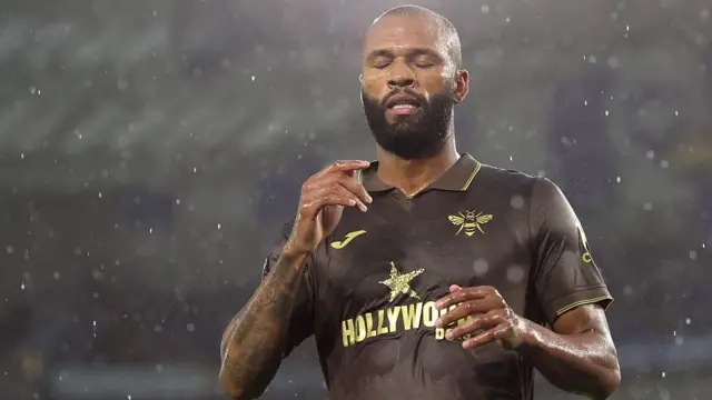 Igor Thiago after missing a chance against Brighton