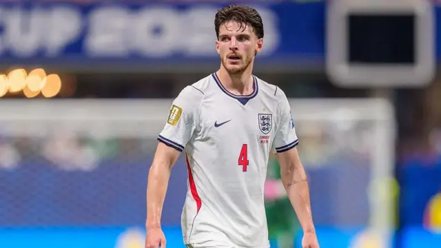 Declan Rice in action for England