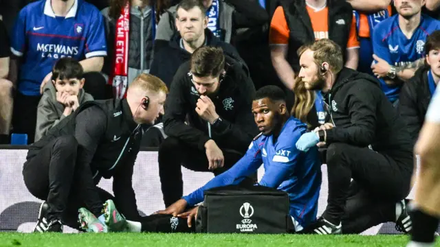Dujon Sterling receives treatment