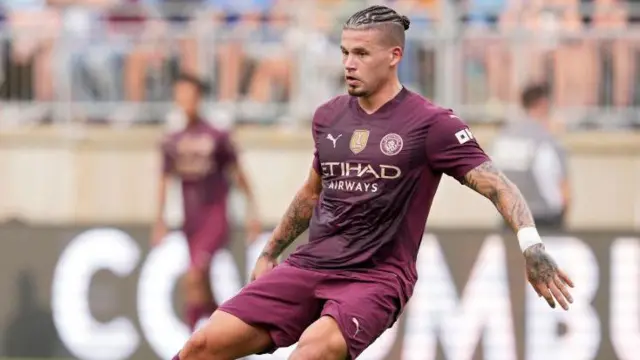 Kalvin Phillips in action for Manchester City