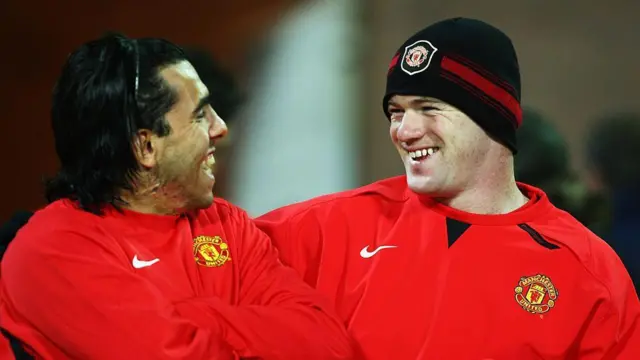 Carlos Tevez and Wayne Rooney