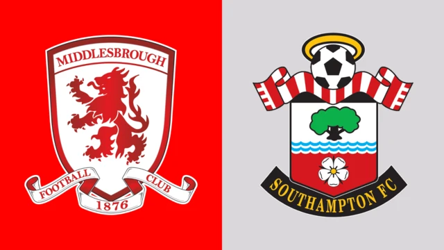 Middlesbrough and Southampton club badges