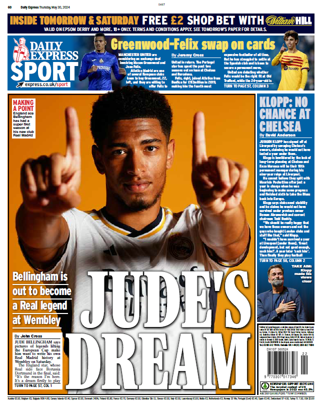 Daily Express back page