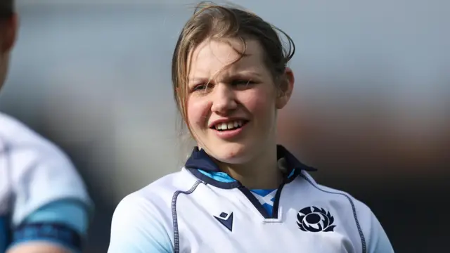 Alex Stewart during a Scotland Women's team run at The Hive Stadium