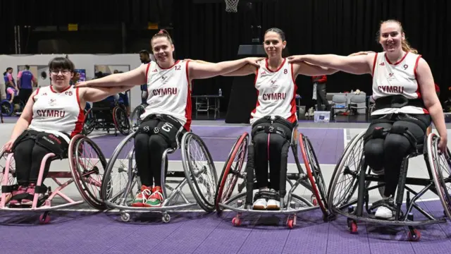 The Wales 3x3 wheelchair basketball team