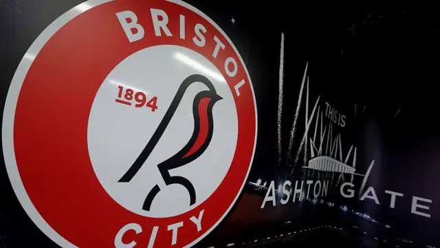 A general view of a sign at Bristol City's Ashton Gate