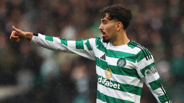 Sebastian Tounekti in action for Celtic against Kilmarnock