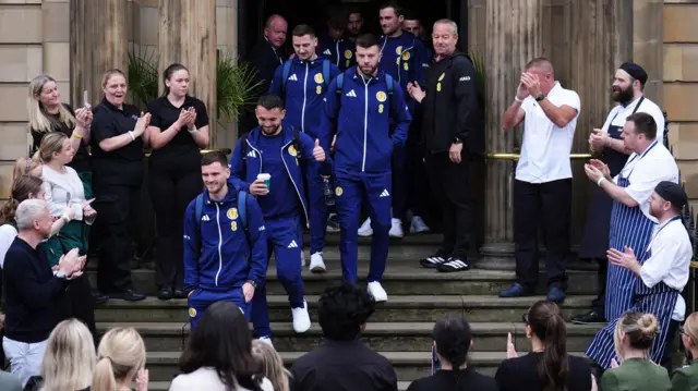 Scotland squad leaving hotel