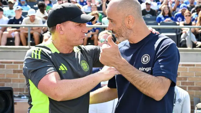 Brendan Rodgers and Enzo Maresca