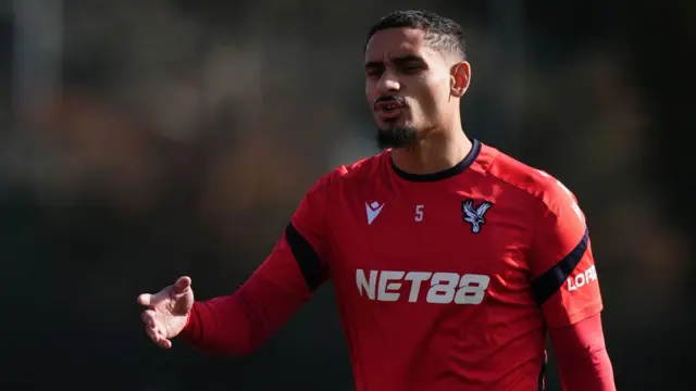 Maxence Lacroix in training with Crystal Palace