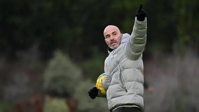 Enzo Maresca during a training session