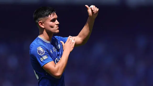 Carlos Alcaraz playing for Everton
