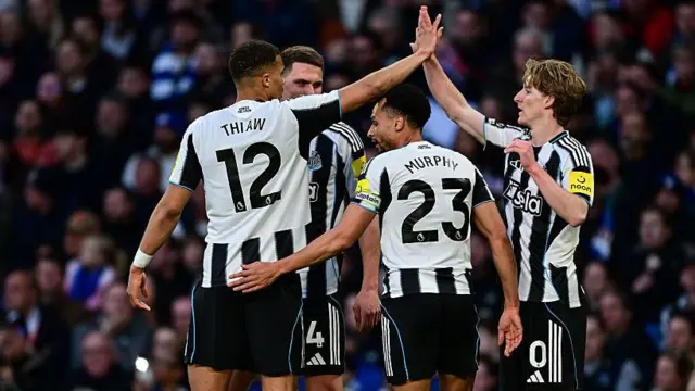Newcastle players celebrate