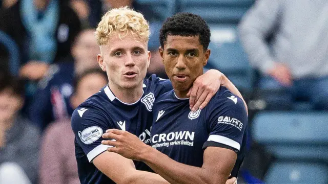 Dundee players Joe Westley and Joe Bevan