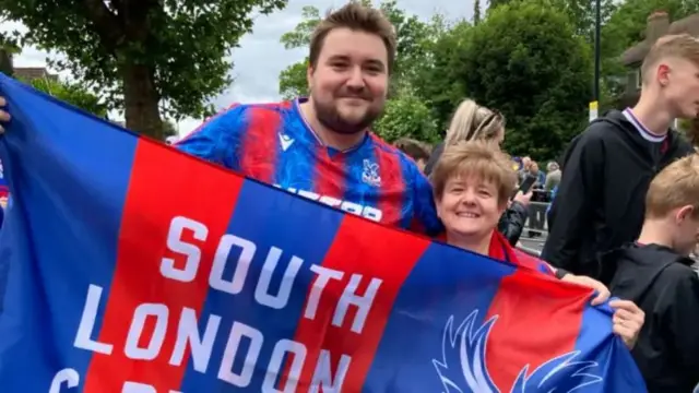 Crystal Palace fans at the trophy parade