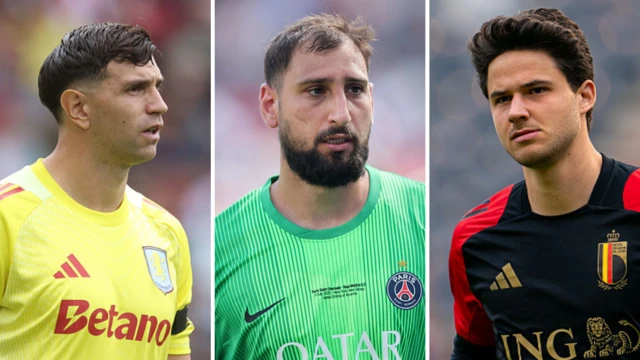 Emiliano Martinez, Gianluigi Donnarumma and Senne Lammens