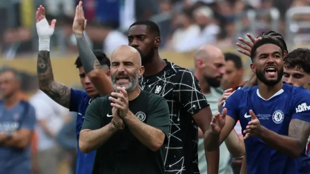 Enzo Maresca claps hands